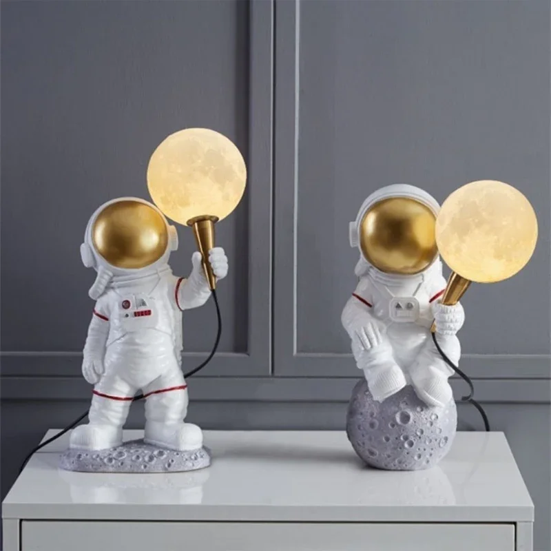 

Moon Children's Room Wall Lamp Nordic LED Personality Astronaut Kitchen Dining Room Bedroom Study Balcony Aisle Lamp Decoration