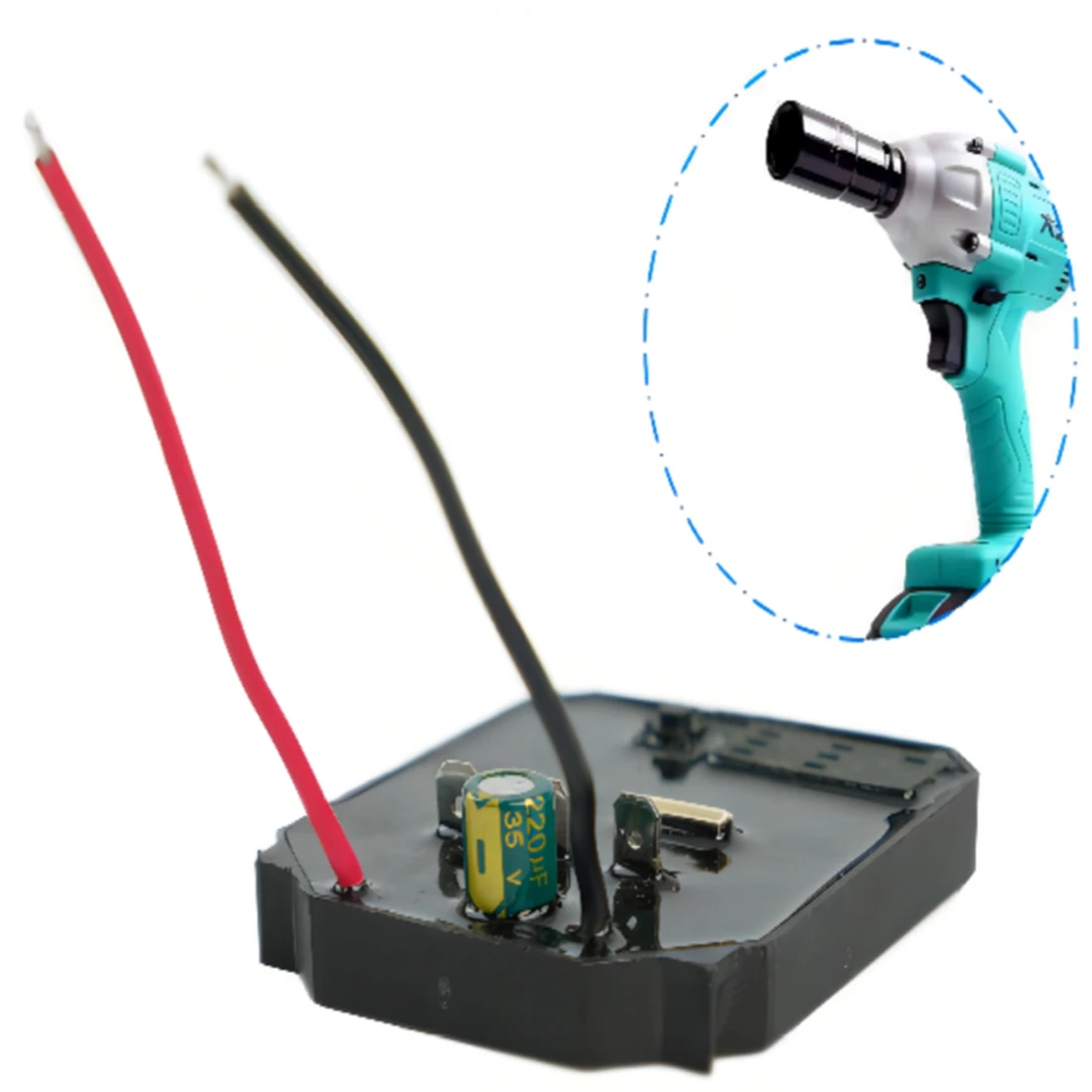 2106/161/169 드라이브 제어 보드 + 스위치 용 A40T 18V 21V 브러시리스 전기 렌치 마더 보드 속도 스위치(B)