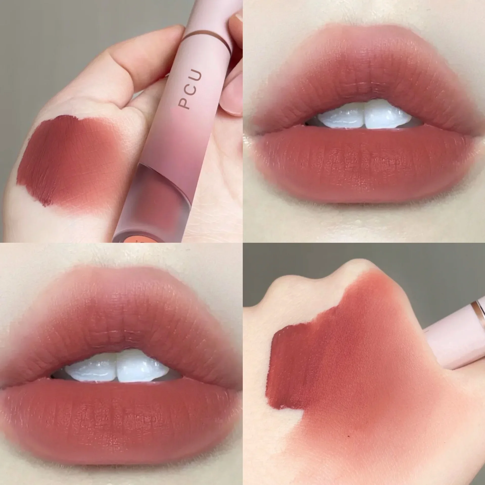 Brillo de labios de terciopelo mate, lápiz labial de Chocolate, tinte de labios rojo, maquillaje coreano resistente al agua, Cosméticos duraderos