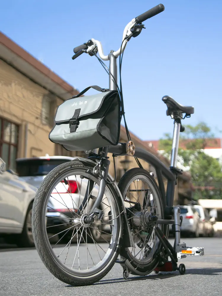 

Bike Handlebar Bag Quick Release For Brompton Folding Bike Front Tube Basket Bag Waterproof With Urban Cycling