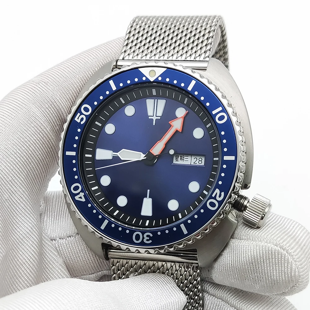 Montre étanche aseptique pour homme, mouvement automatique, verre saphir, boîtier en acier inoxydable, montre-bracelet d'affaires décontractée, 45mm