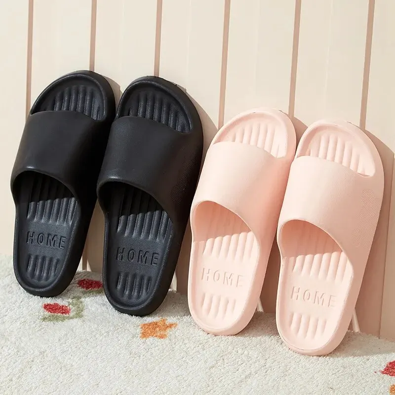 Zachte Slippers Koppels Thuis Outdoor Slipper Zomer Vrouwen Slaapkamer Dikke Bodem Schoenen Strand Sandalen Mannen Slippers Doucheschoenen