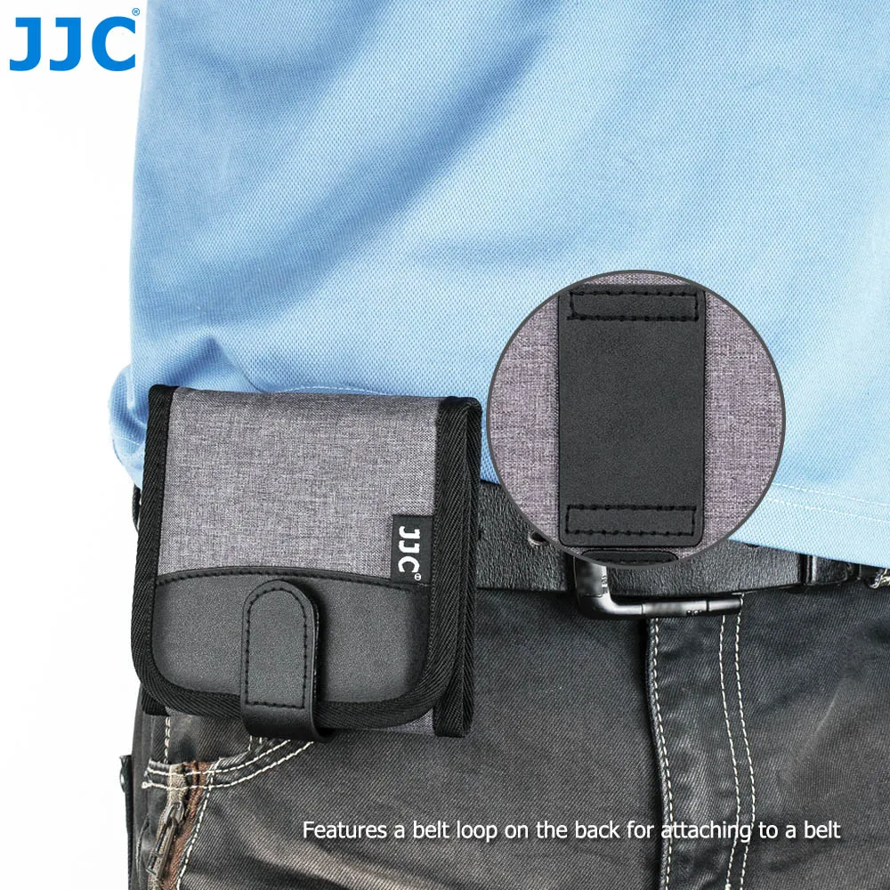 JJC 3-Pocket Lens Filter Pouch Case for Circular Filter 37mm 40.5mm 49mm 52mm 55mm 58mm 62mm 67mm 72mm 77mm Lens Filter Wallet