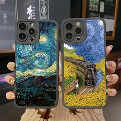 For Coque iphone 11 X XR XS 7 8 14 Plus SE 2020 14 12 13 Pro Max Phone Case Art Van Gogh Oil Painting Soft Silicone Back Covers