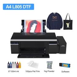 A4 DTF Printer L805 DTF T-Shirt Printing Machine PET Film Converted Printer Direct Transfer Film for Textile Fabric Hoodies Cap