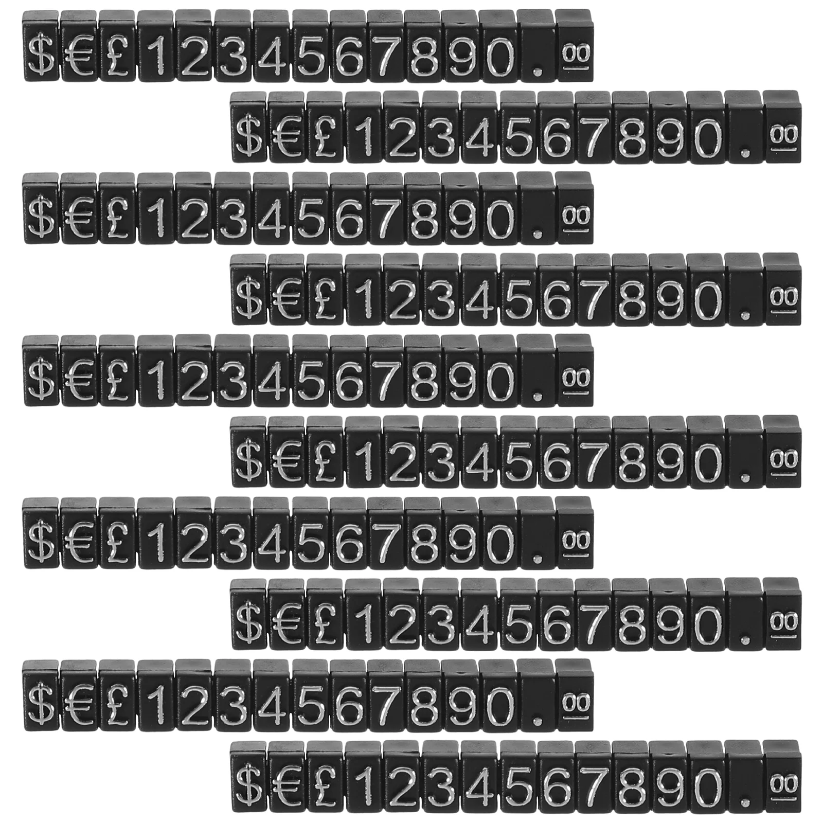 10 Sets Price Display Cube Number Price Cube Price Tag Price Display Stand