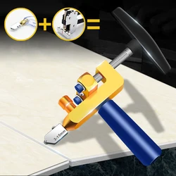 2 In 1 Professional Easy Glide Glass Tile Cutter Ceramic Tile Glass Cutting One-piece Cutter Portable Cutter Tool