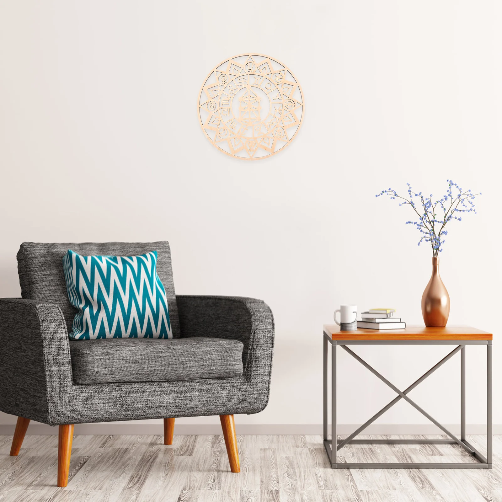 

wall pendant wall adornment wooden craft meditation decor wall ornament hanging geometric pattern decor