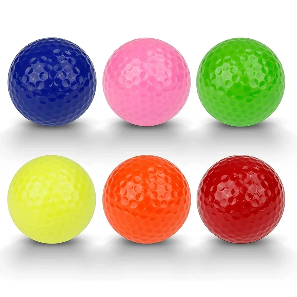 1 قطعة 42.6 مللي متر كرات ممارسة الغولف دورة اللعب لعبة داخلي في الهواء الطلق التدريب كرات ملونة كرة جولف هدية لاعب الغولف اكسسوارات