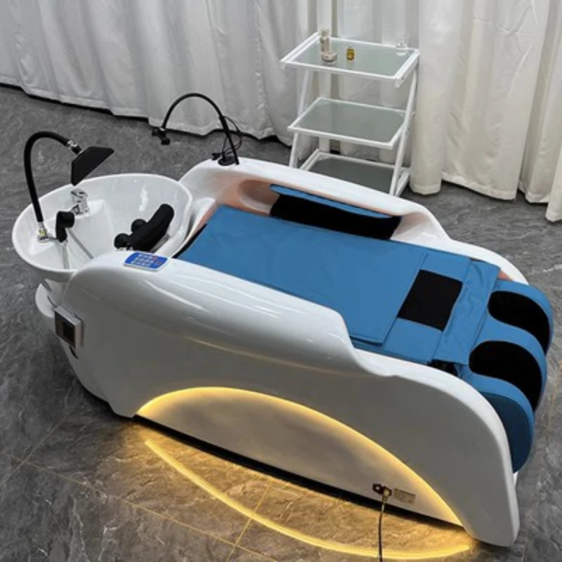 

Modern Minimalist Automatic Smart Shampoo Chair Energy Waterproof Water Circulation Seat Sencillo Y Elegante Salon Furniture
