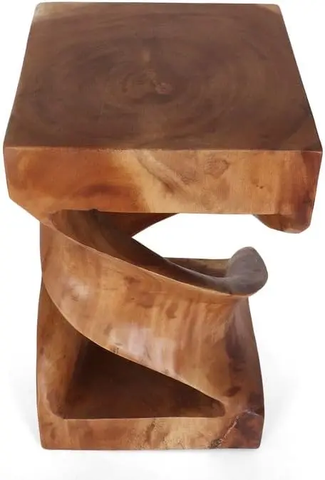 Table d'appoint en bois Kin Wood, table d'appoint moyenne