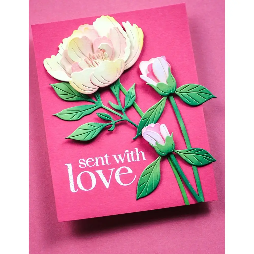 Craft Clearance Peony Bloom Metal Cutting Dies DIY Scrapbook Embossed Handcraft Paper Album Template Supplies 2025 March