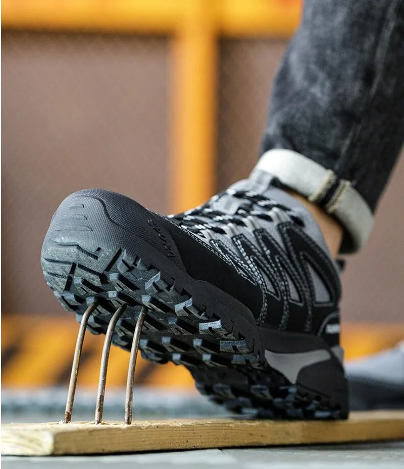 High-end Work Sneakers Steel Toe Shoes Men Safety Shoes Puncture-Proof Work Shoes Boots Fashion Indestructible Footwear Security_voghion.com