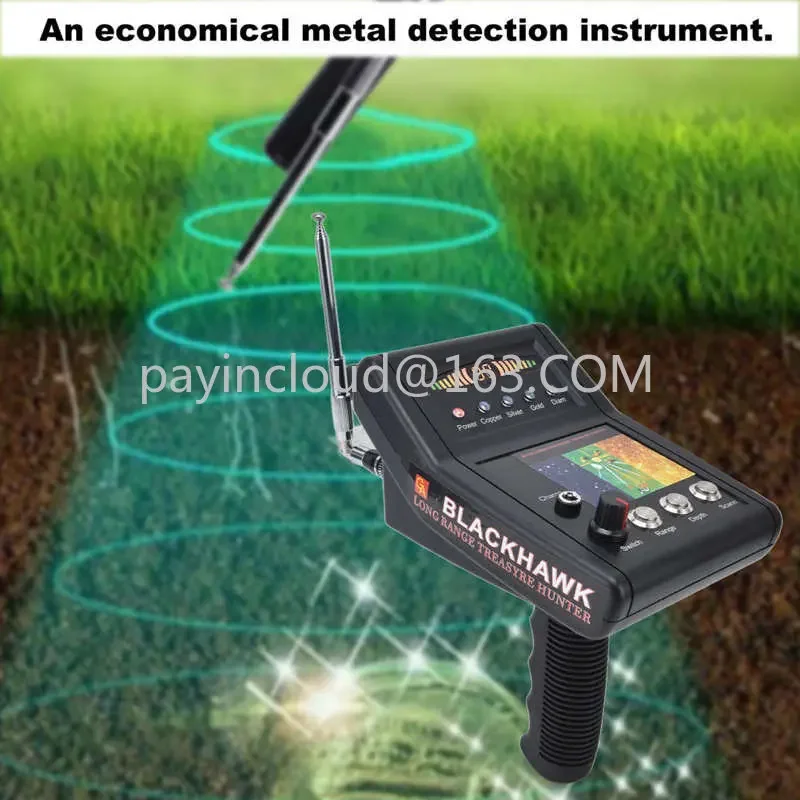 1000m Underground Metal Detector 15m Depth Outdoor Search Detector with Earphone for Silver Gold Copper