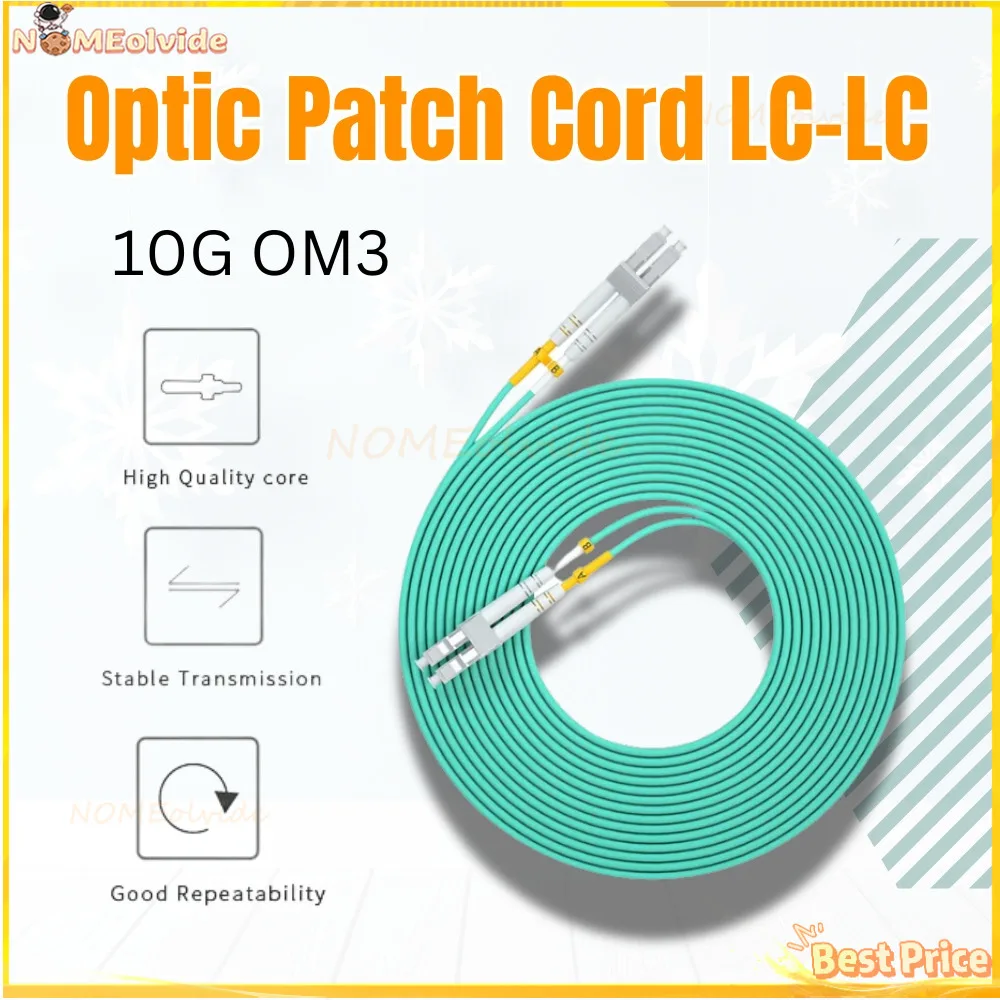 

LC-LC Fiber Patch Cord 10G OM3 UPC Multimode Duplex Optic Patch Cord Max Transmission Distance 300M 2.0 or 3.0mm