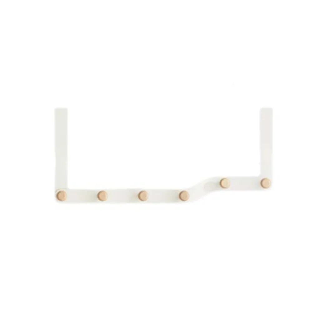 

5/6 Hooks Hooks Over The Door Space Saving Punch Free Clothes Coat Hat Towel Hanger Wood Row Hook Kitchen Accessories Holder