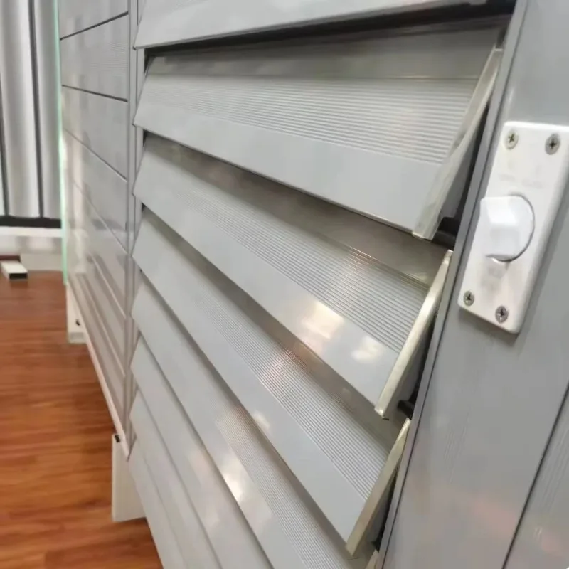 Automatic or Manual Metal Louvers Exterior Shutters with Frame System Sun Shade Waterproof Shutter Louver