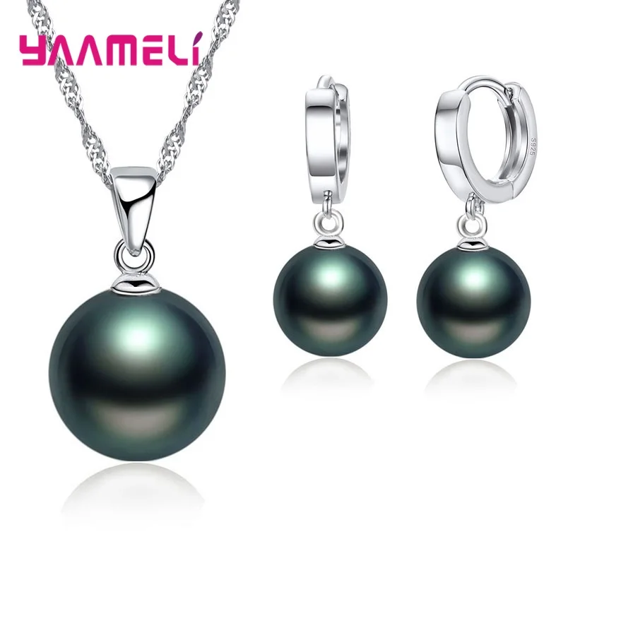 34 Designs Big Promotion 925 Sterling Silver Jewelry Set for Woman Girl Pearl Rhinestone Zircon Pendant Necklace Earrings Chain