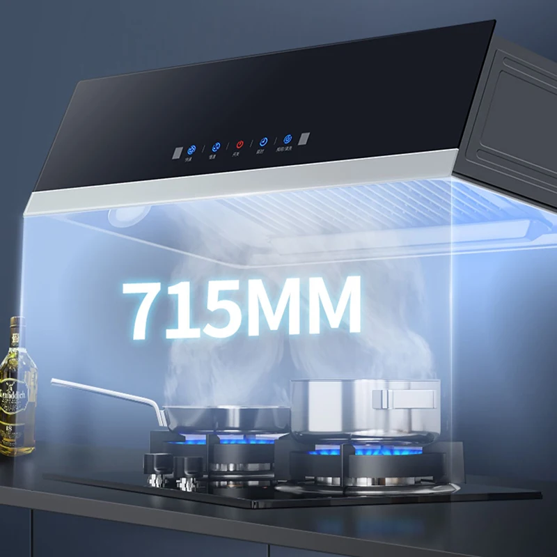 180W Range Hood Home Kitchen Large Suction Small Oil Hat Machine Top Suction Automatic thermal cleaning Range Hood CXW-180-C01