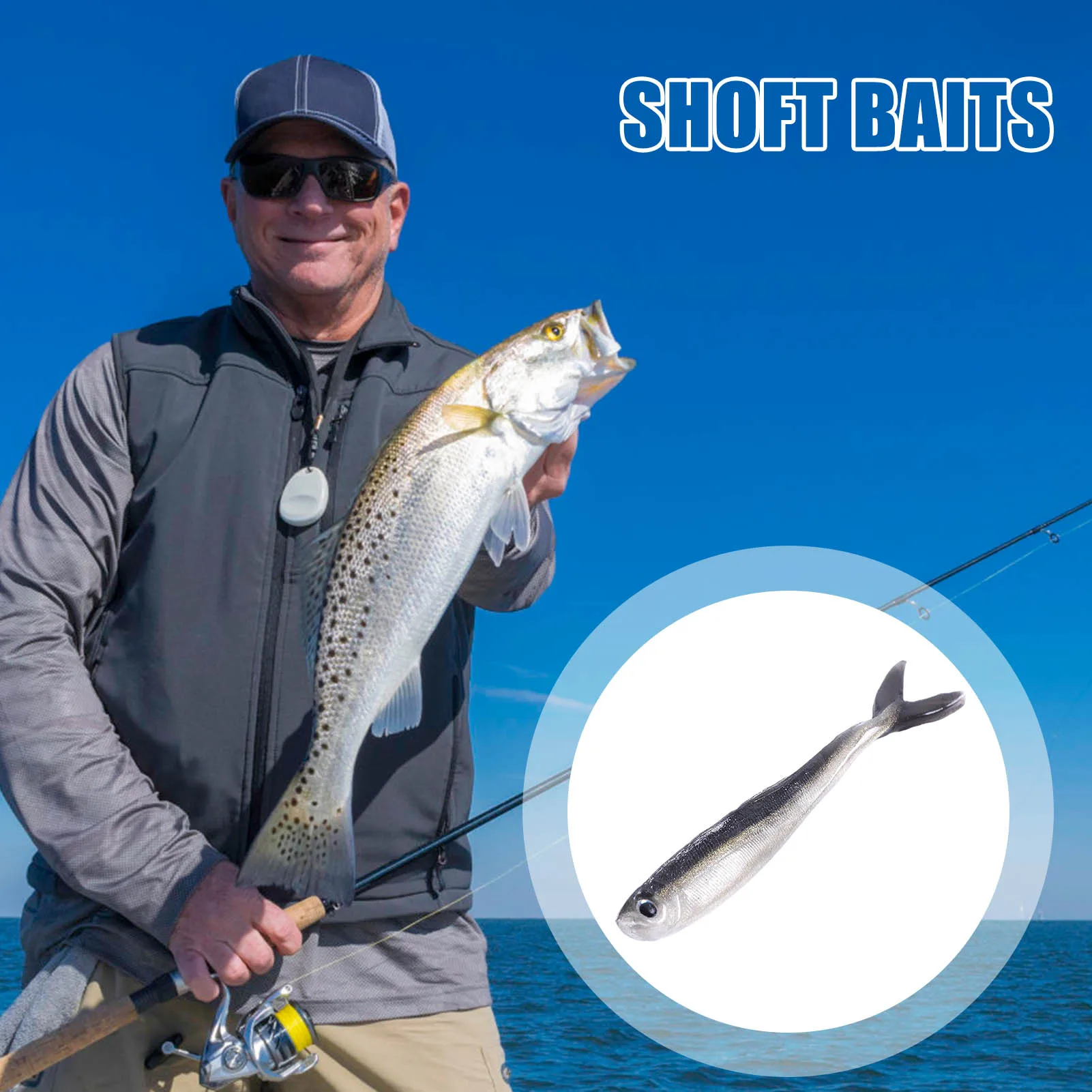 

10pcs Fishing Luya Soft Bait Two-color Fish False Bait Hanging Bait Outdoor Luya Fishing Accessories Carp Fishing Fishing Lures