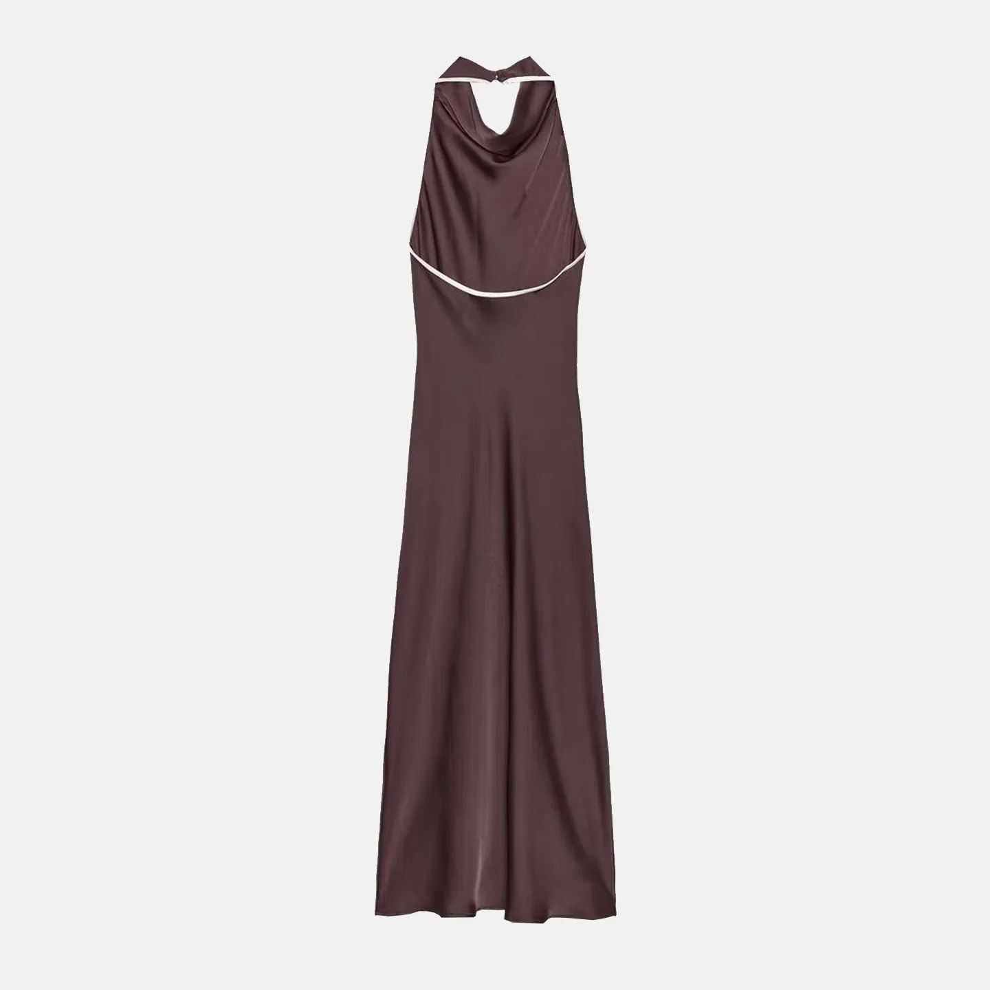 Midi satén de seda Dr con adorno de encaje mujer Sle otoño 2025 nueva llegada Z marca Casual uso diario origen chino