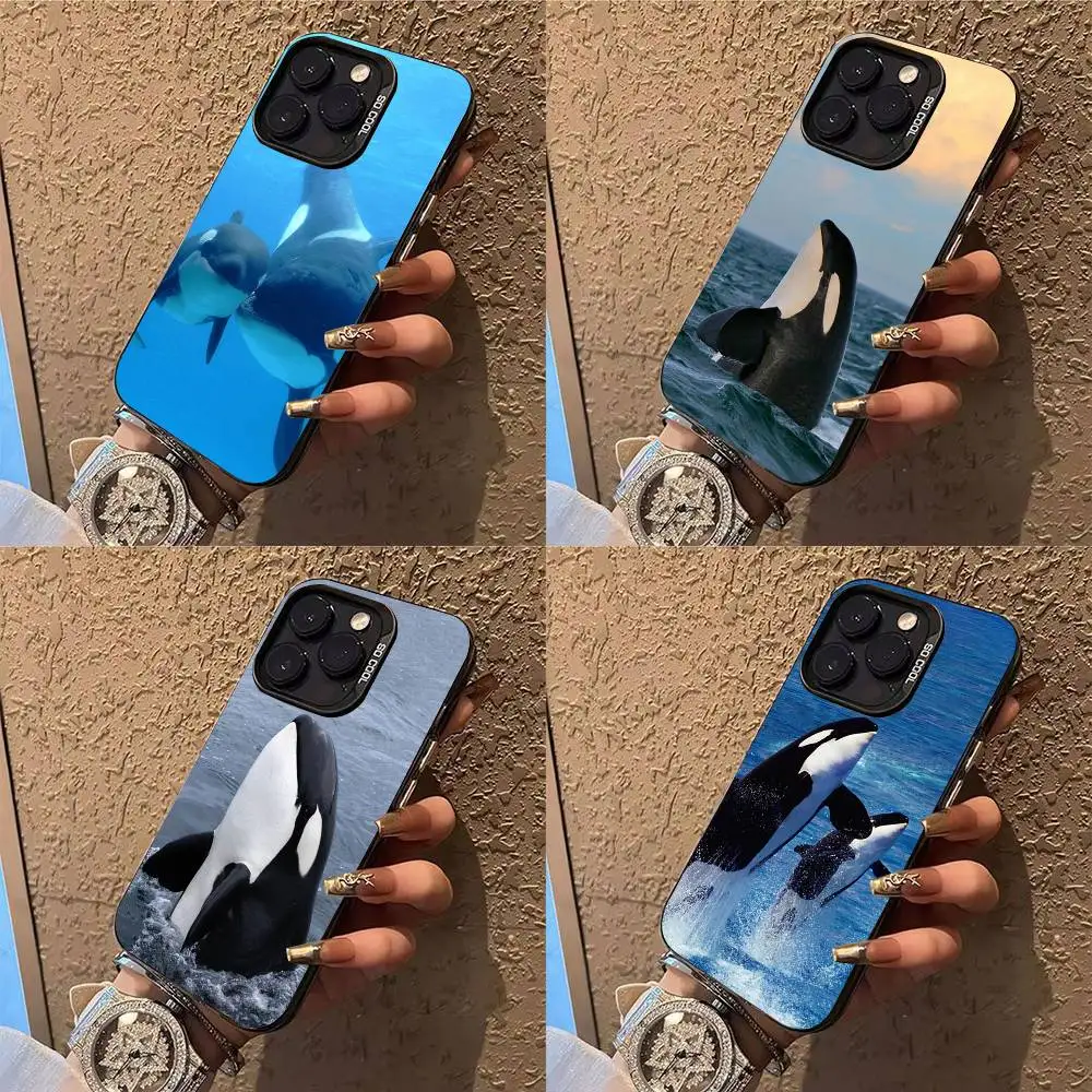 

Killer Whale Orca Phone Case For iPhone 17,16,15,14,13,12,X,8,Pro,Max,Plus,E,SE4,Air,Mini IMD Matte Black