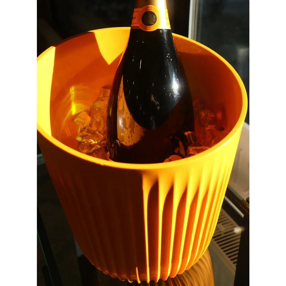 

Acrylic Orange French Champagne Cooler Trendy Ice Bucket Coolers24x25x28cm 710G