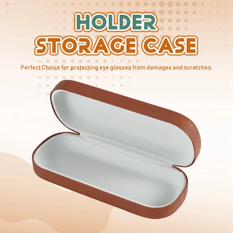 ABXH แบบพกพาแว่นตา Hard ไม้กรอบแว่นตากล่องแว่นตาอ่านหนังสือแว่นตากันแดดผู้ถือกรณี