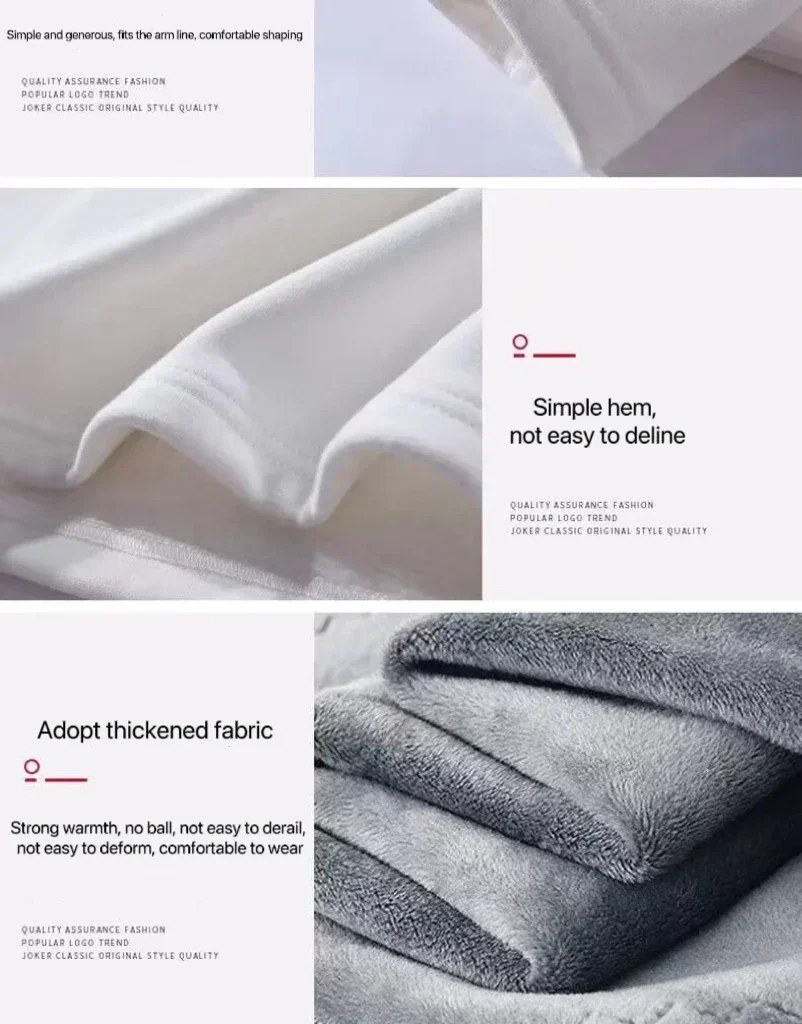 الشتاء الرجال الشتاء طويلة الأكمام الحرارية Underwer سماكة المخملية الدافئة القمم الذكور الجولة الرقبة موضة تي شيرت M-5XL #5