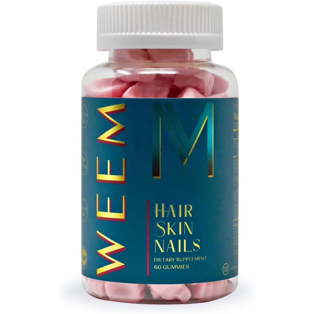 Hair Skin and Nails Gummies for Healthy Hair Vegan Biotin Vitamins for Women & Men Support Faster Hair Growth, Stronger Nails