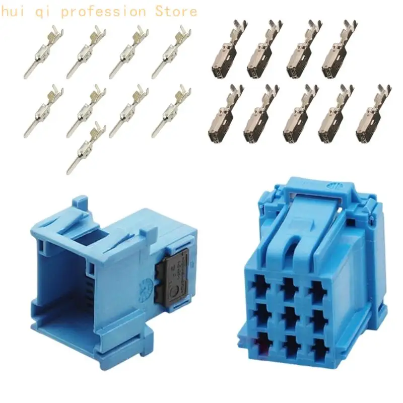 Fahrzeugstromkabel-Gehäusepaar mit blauen 8-Wege-Gehäusen für Service 6-968971-1 H8WE – Detail 3