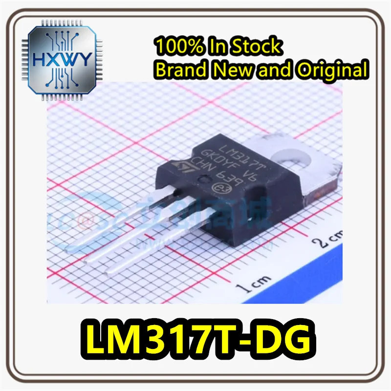(10/50 pieces) Original Authentic Through-Hole LM317T-DG TO-220 Linear Voltage Regulator Chip Adjustable +1.2/37V In Stock