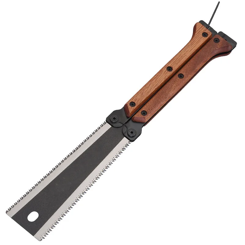 Scie à nervures pliable avec double tranchant, scie à main pliante, outils de travail de calcul pour maire, fournitures de jardinage intérieur, U50