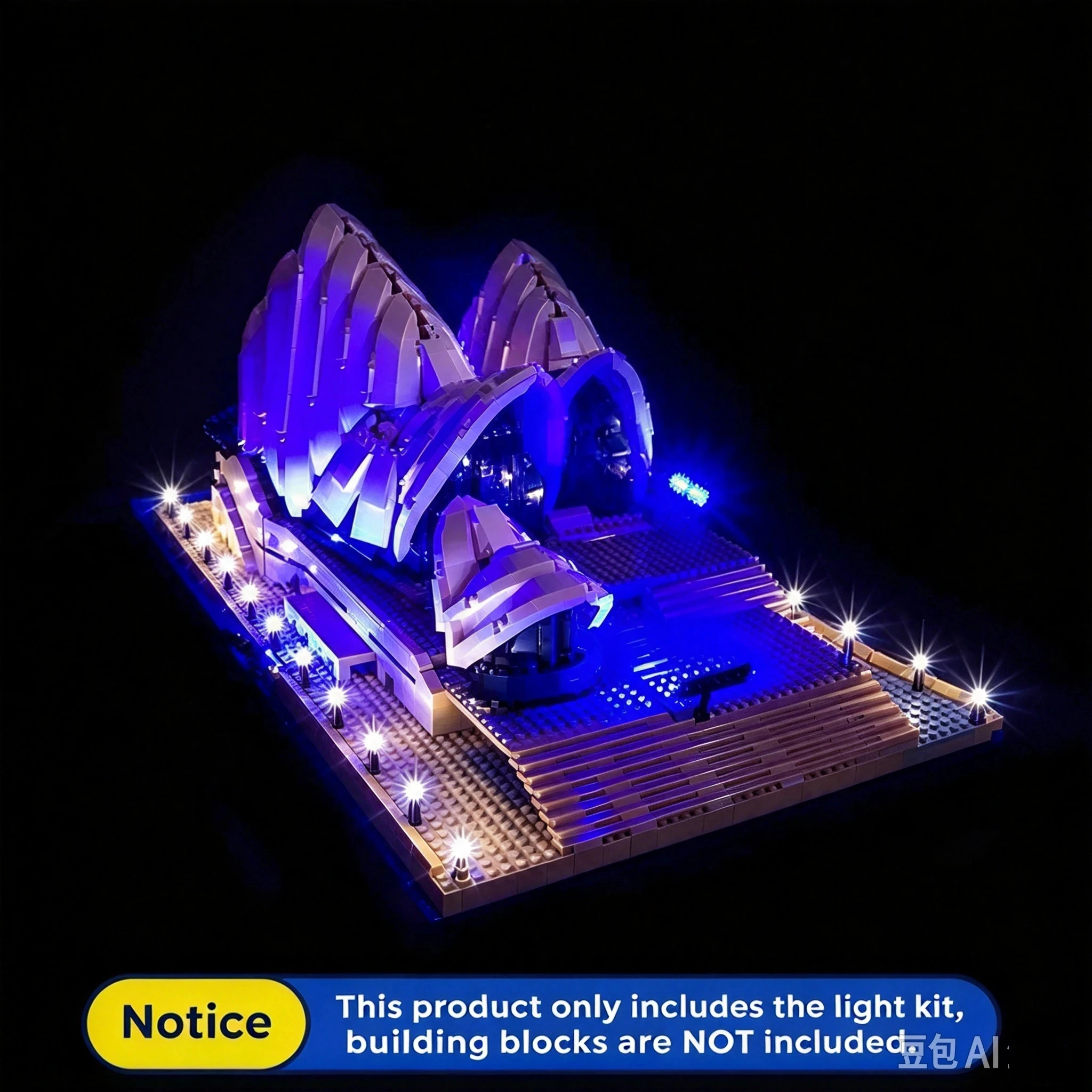 LYBMTWF LED Lighting Kit Compatible with Lego 10234 Sydney Opera House (Only Lights，NOT Include The Model Bricks)