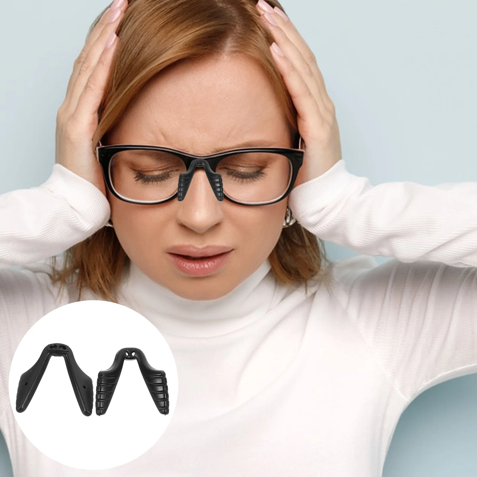 

2Pcs Ergonomic Nose Protectors for Eyeglasses Flexible for Sports Glasses Frames Comfortable Lightweight Non-Mark