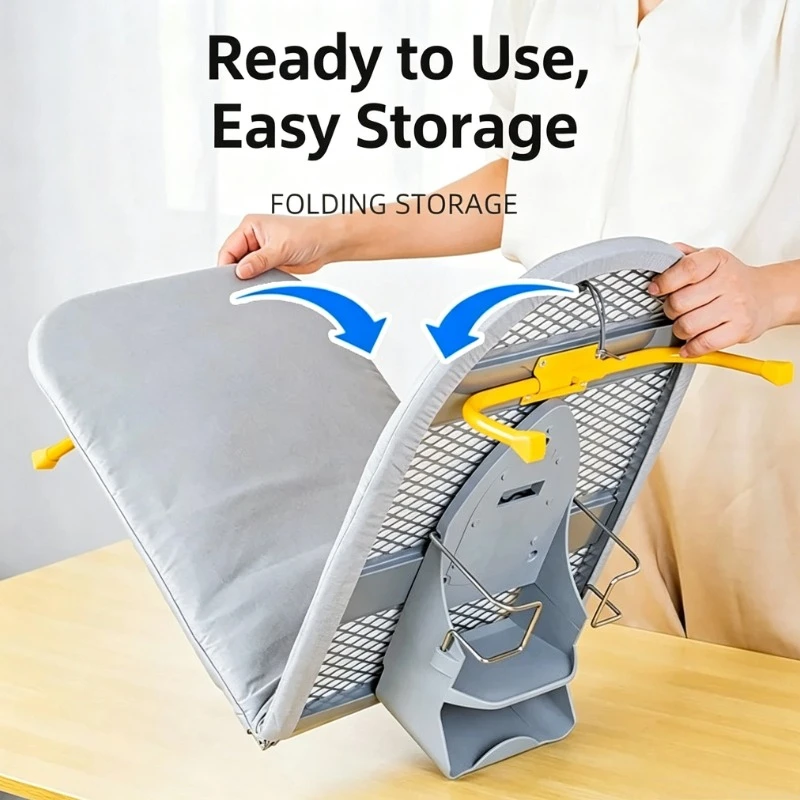 Large panel to handle all kinds of clothing, desktop ready-to-use + anti-skid bracket, multi-purpose for home dormitory/travel
