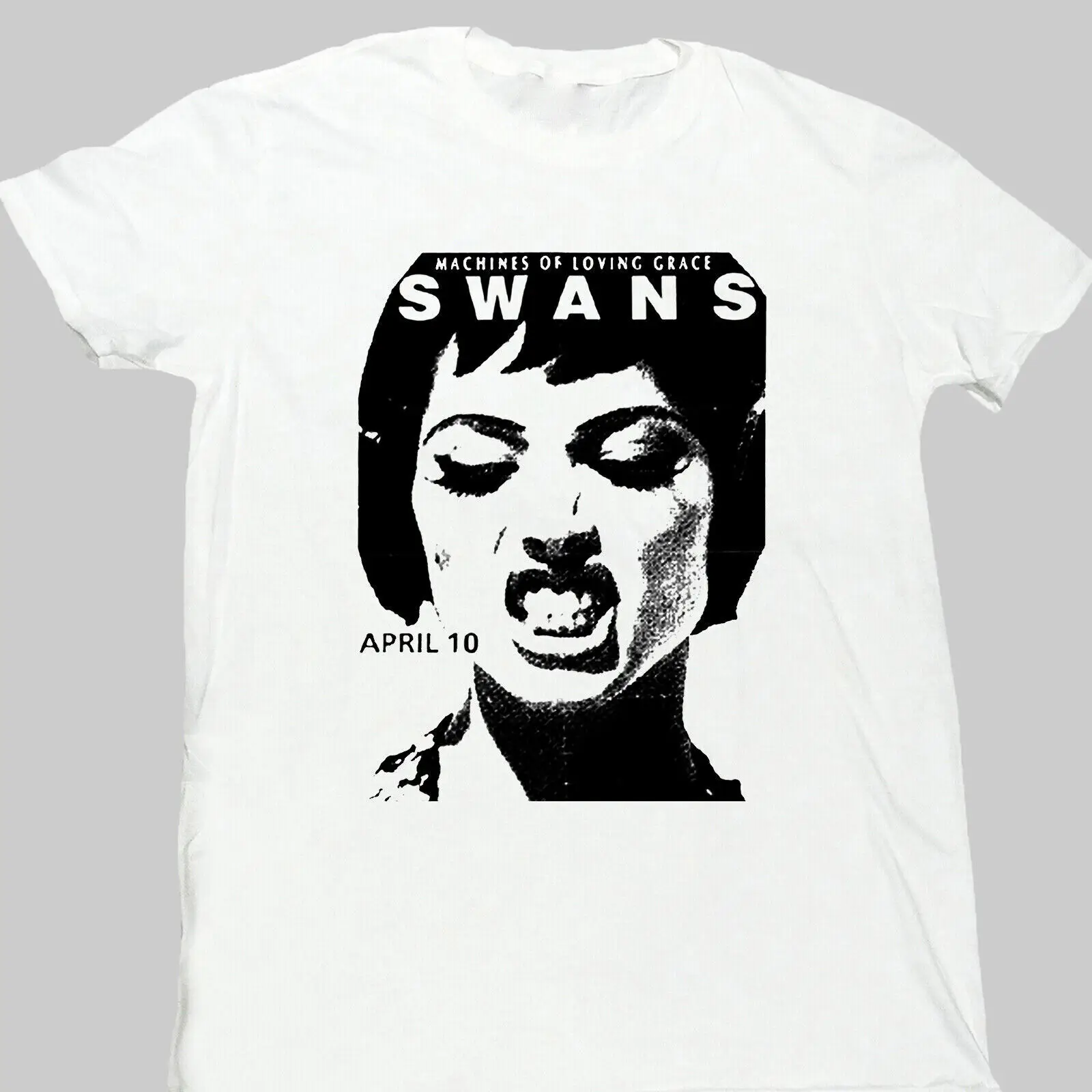 Swans Noise Indie Punk Rock Band Heavy Cotton White All Size Unisex Shirt J760