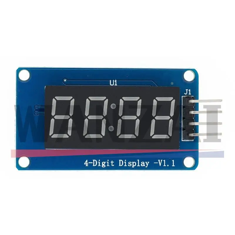 1Pcs TM1637 4 Bit Digital LED Tampilan Modul UNTUK Arduino 7 Segmen 0.36 Inci Jam Merah Anoda Tabung Empat serial Driver Papan Pack