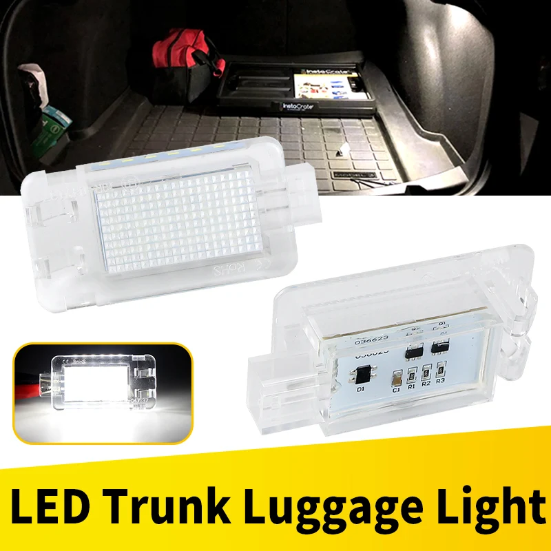 

2Pcs For Volvo C30 C70 II S40 II S60 S80 V50 V70 XC70 XC90 6000k LED Luggage Compartment Light Trunk Footwell Lamps OEM#30754448
