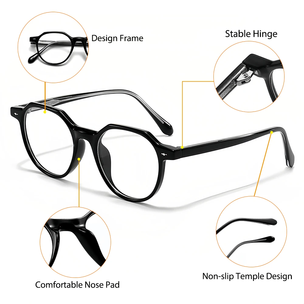 CATERSIDE Minimalist Women's Optical Glasses Reading Home Customized Prescription Eyeglass Men's Daily Decorative Eyewear - Image 6