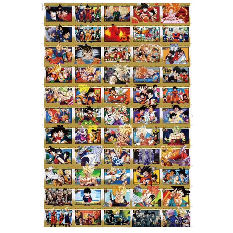 165Pcs/set Anime Dragon Ball Z Character Collection Super Saiyan Goku Gohan Majin Buu Card Toy Classic Game Gift Collection Card