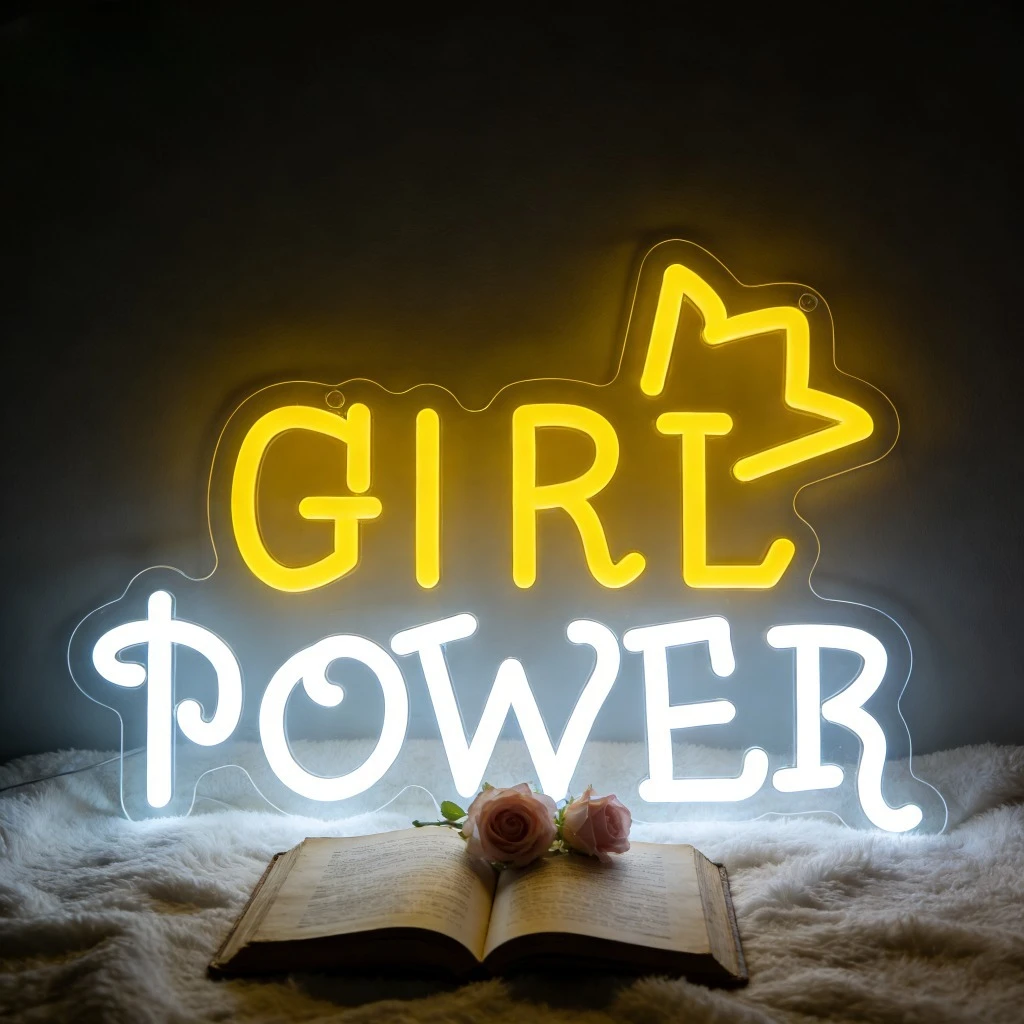 

Неоновая вывеска GIRL POWER с USB-питанием, регулируемая светодиодная неоновая подсветка для спальни, гостиной, клуба, комнаты для девочек, подарки для вечеринок, украшение для стен