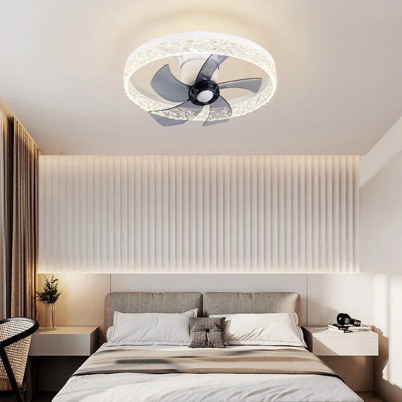 Ventilador de techo LED para sala de estar y dormitorio, candelabros modernos de decoración nórdica para interiores y exteriores