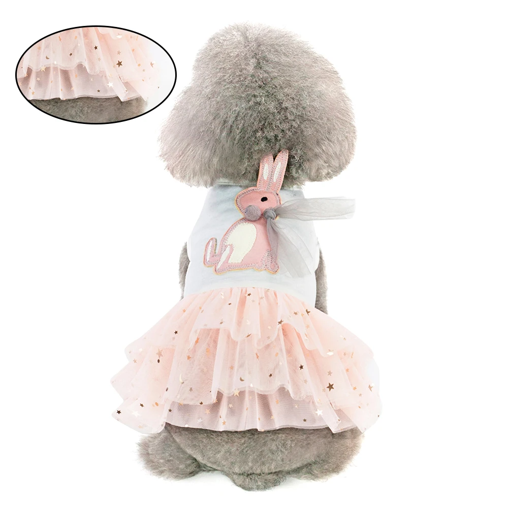 

Pets Skirt Tulle Gown White Puppy Gauze Dress Clothes Outdoor Lace Clothing
