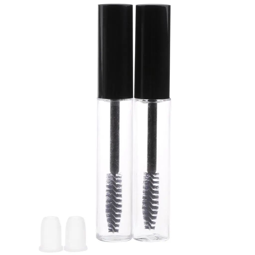 Fiale per bottiglie vuote in plastica per mascara fai-da-te da 7 ml con pennello con tappi