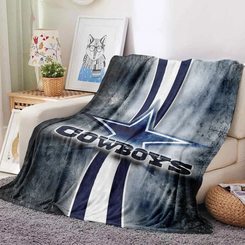 130x150cm 2023 America Football Club Blanket Flannel Retro Retro Soft Car Comfortable Home Decor Bedroom  Sofa Beds Decorate