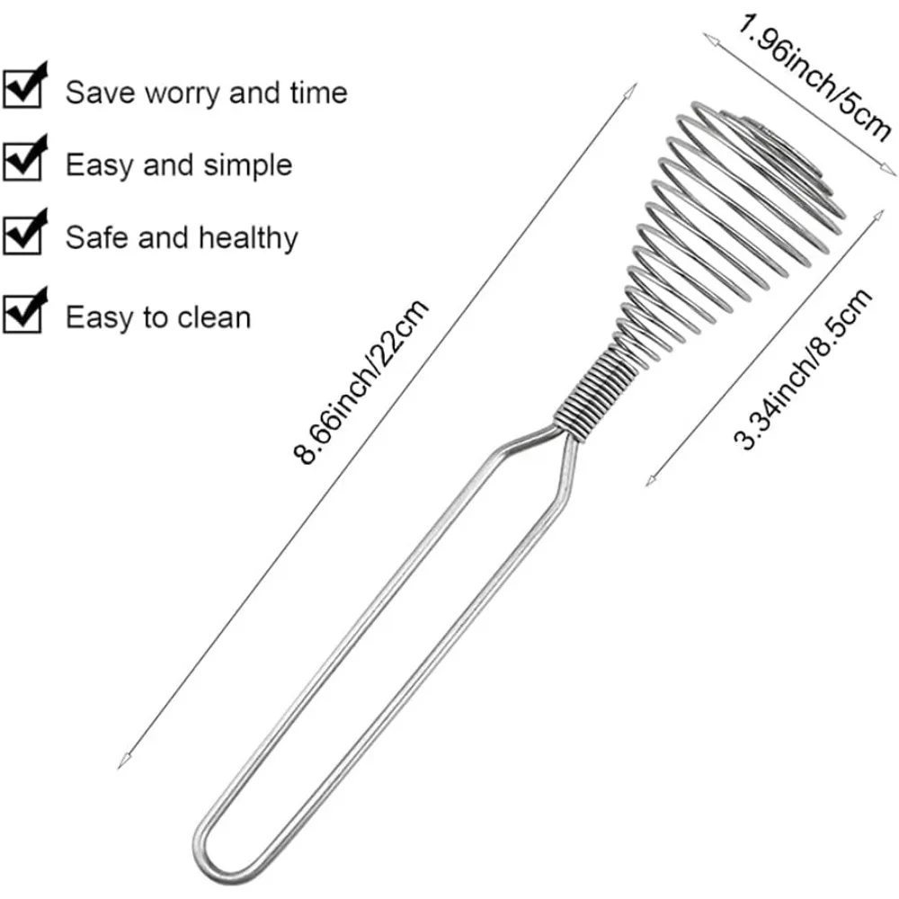الفولاذ المقاوم للصدأ الربيع لفائف خفقت سلك سوط كريم خافق البيض المرق كريم خلاط يدوي أداة المطبخ اكسسوارات للخلط
