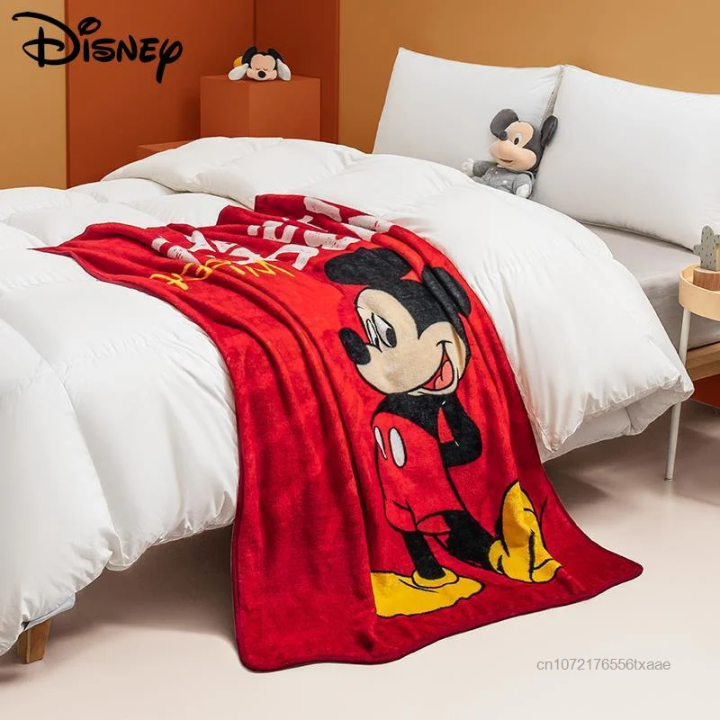 

Disney Mickey Plush Blanket Bedding Linen Soft Quilt Luxury Flannel Nap Duvet Men Women Bed Sofa Throw Rug Home Bedroom Supplies