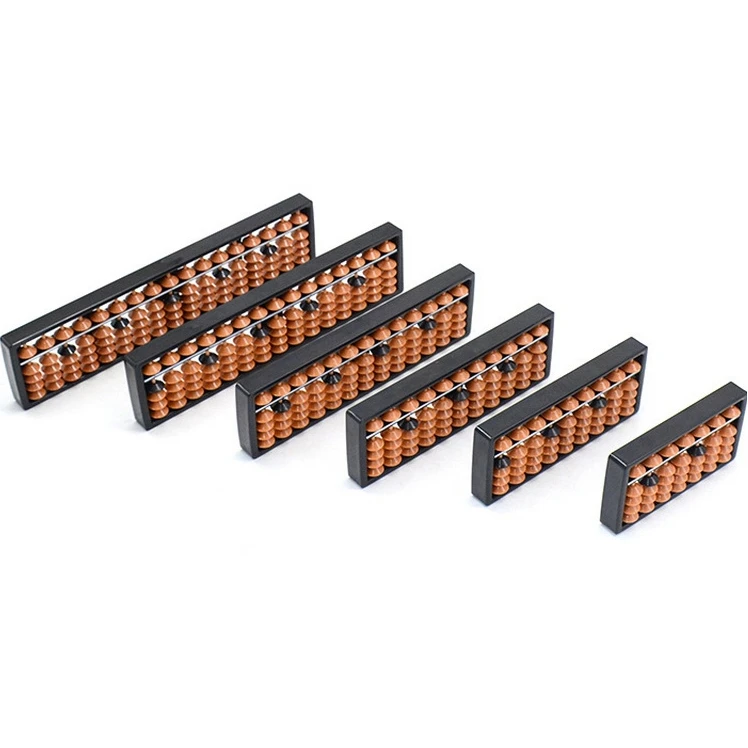 

Brown Bead Soroban Calculator Counting Tool Mathematics Beginners Caculating Toys 7/9/11/13/15/17 Digit Rods Standard Abacus