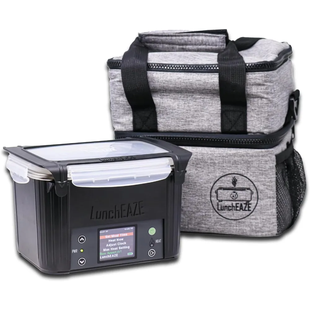 Electric Lunch Box – Self-Heating, Cordless, Battery Powered Food Warmer for Work, Travel– 220°F Heat, BPA Free